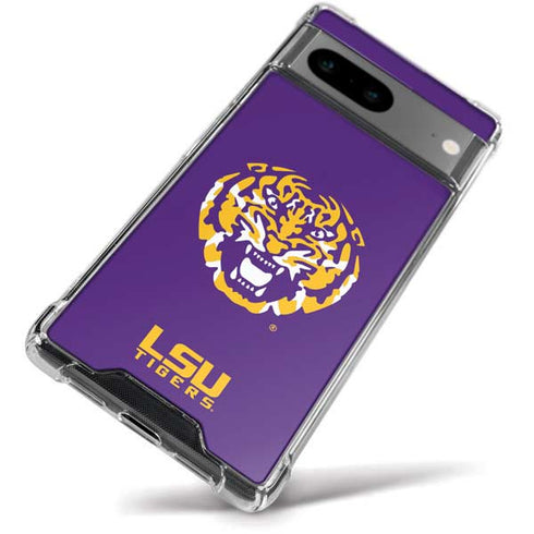 LSU Purple Tiger Mascot Google Pixel 8a Clear Case